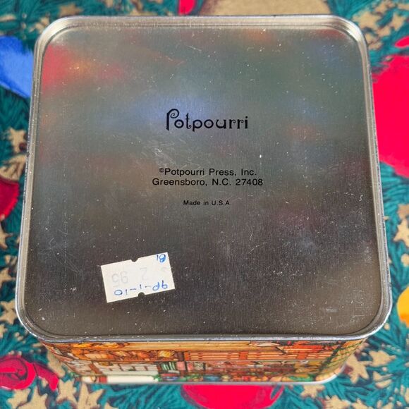 Lot of 2 Vtg Potpourri Press Christmas Tins Nutcracker Ballet and Post Office - Picture 10 of 15